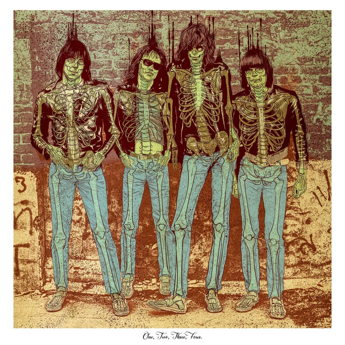 Ramones — One, Two, Three, Four — Fine Art Print Carlos Olmo
