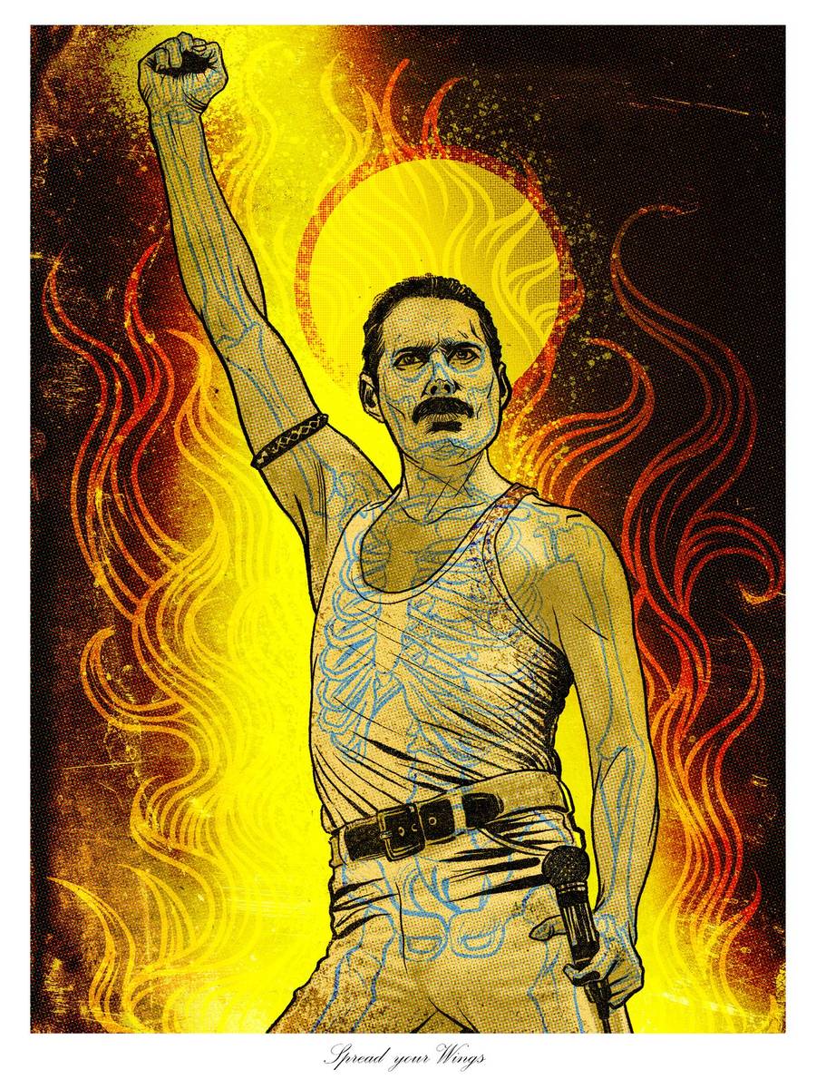 Freddie Mercury — Spread Your Wings — Fine Art Print Carlos Olmo
