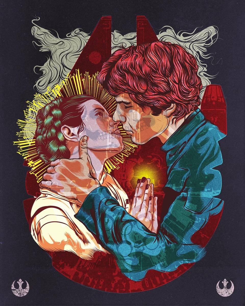 Leia and Solo — Fine Art Print Carlos Olmo