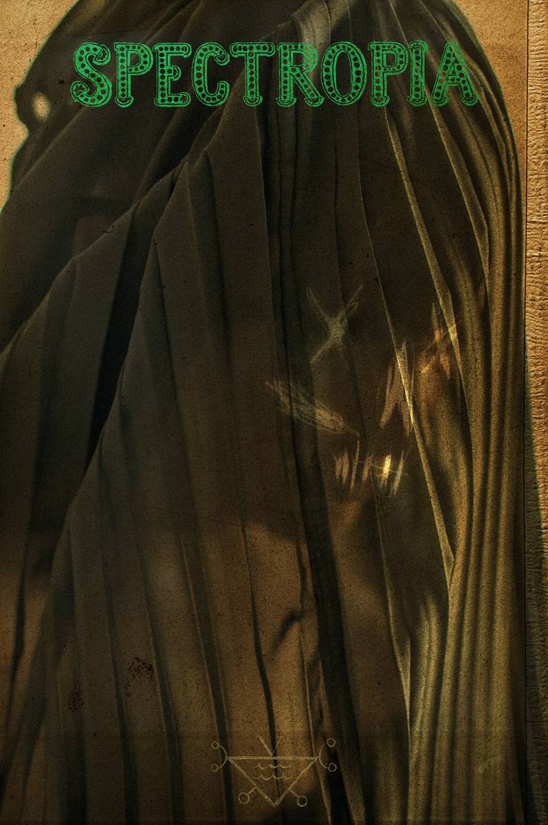 Spectropia veiled figure artwork